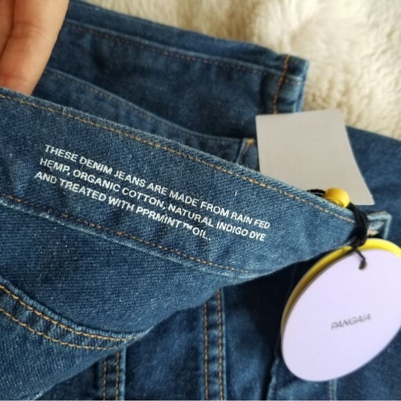 NWT Pangaia Wide Leg High Waist Mid-Wash Jeans Size 31 - Picture 7 of 14